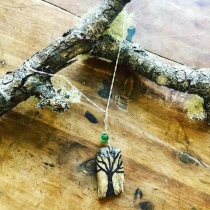 Tree Of Life Driftwood Painted Glas..