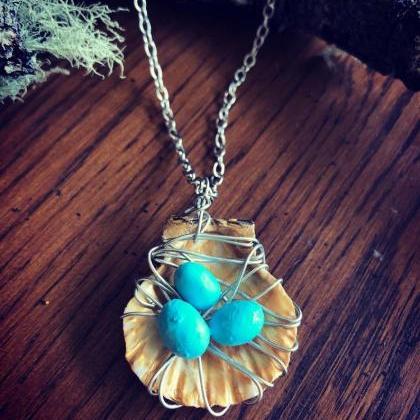 Birdnest Necklace [with Chain], Mom Jewelry, Mom..