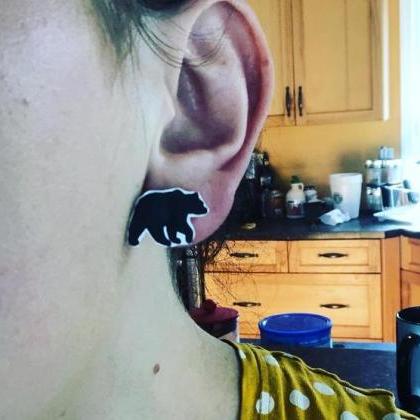 Bear Stud Earrings Animal Earrings, Wild Earrings,..
