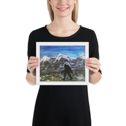 Bigfoot Framed Print [12x16 Inches]