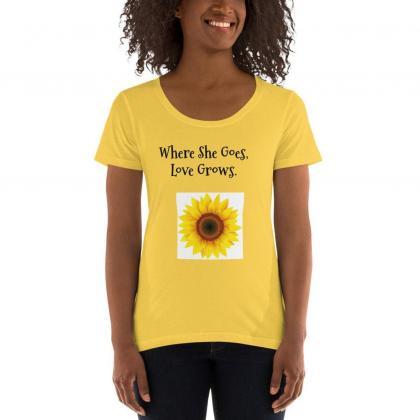 Peace Love And Sunshine, Sunflower Shirt, Graphic..