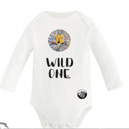 Wild One” Lion Printed Baby Onsie Lion King..