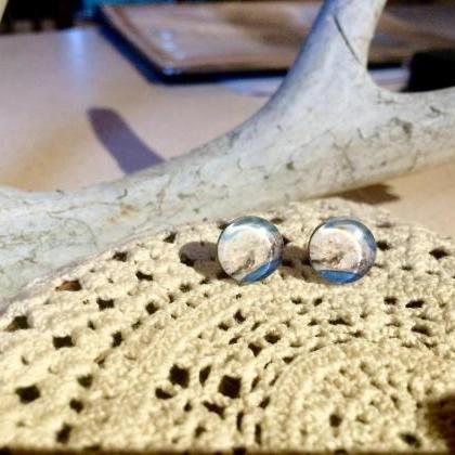 Lake Louise Mountain Glass Studs Stud Earrings;the..