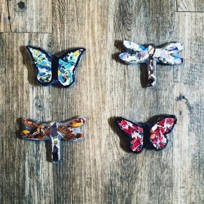 1 Fridge Magnet, Butterfly Magnet, Dragonfly..