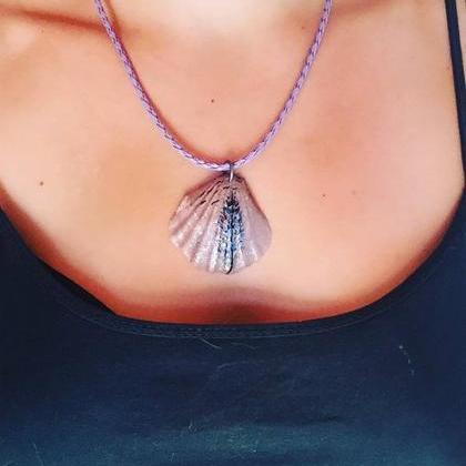 Boho Feather Shell Necklace Necklace Surfer Beach..