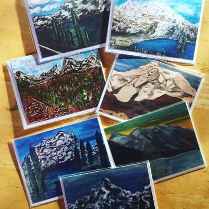 1 Mountain Inspired Card, Adventure Card, Travel..