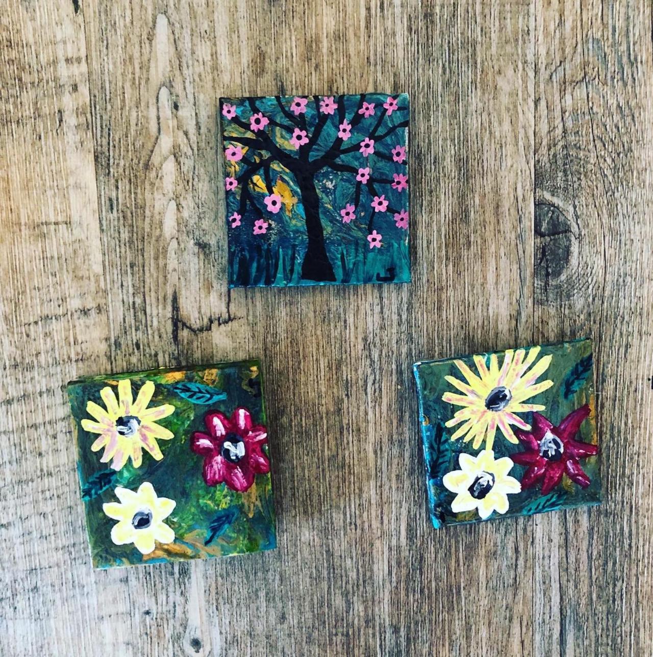 Bright Resin Hand painted Magnets
