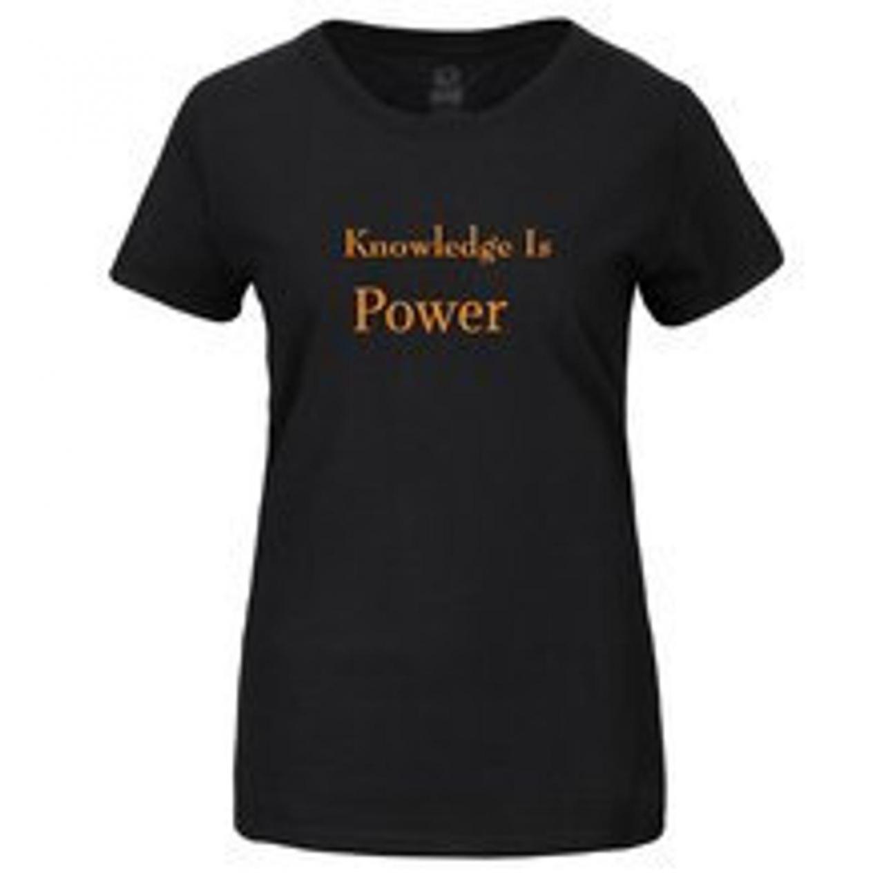 Knowledge Is Power Tshirt Graphic Tee T-shirt Motivational Graphic Tee Black Graphic Tee