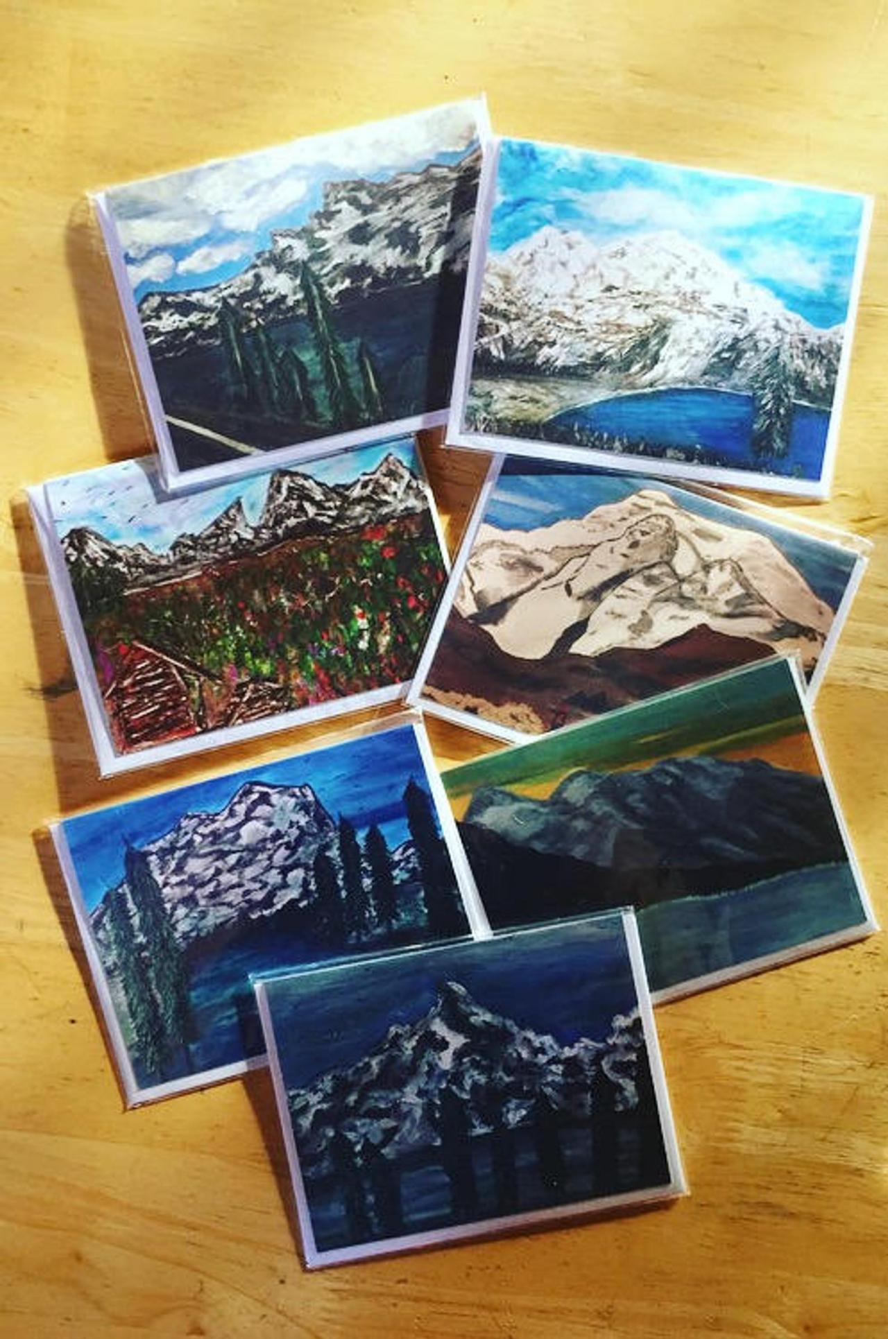 1 Mountain Inspired Card, adventure card, travel card, mountain card, love quote, A6, Blank inside