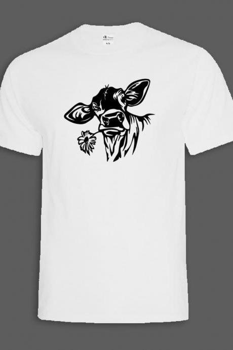 Farm Shirts, Cow T-shirt, Women&amp;#039;s T-shirt, Graphic Shirt, Cowgirl Shirt, Southern Shirts, Farmer T Shirt Funny Cow Shirt , Cows And