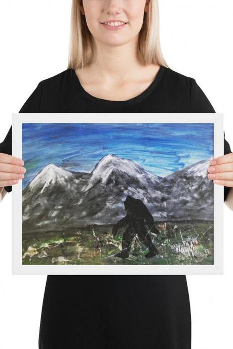 Bigfoot Framed Print [12x16 Inches]