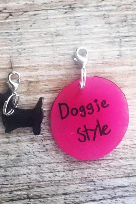 Funny Doggy Style dog collar charms